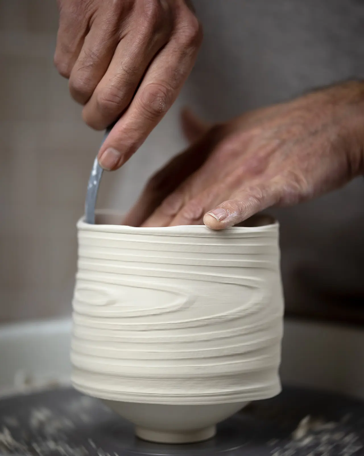 Le bol comme terrain expérimental : tournage de la porcelaine et expression de la matière Eric Faure - Stage Point Fusion Formation